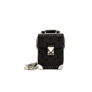 Louis Vuitton Vertical Black Box Chain Bags